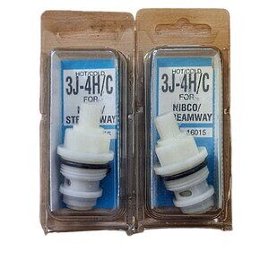Pair 3J-4H/C Hot/Cold Stem for Nibco & Streamway Faucets Model # 16015 NIP